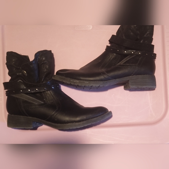 Jana Shoes - Jana Softline Woman's Black Ankle Boots